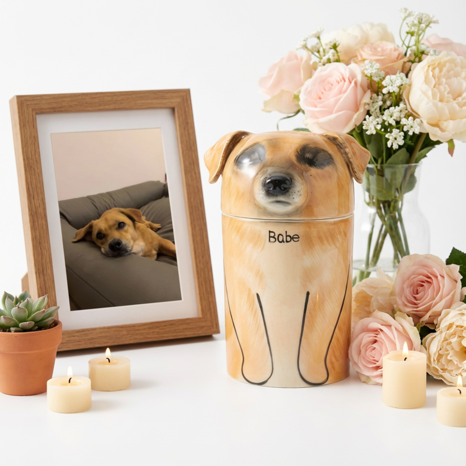 Home customised medium dog urns